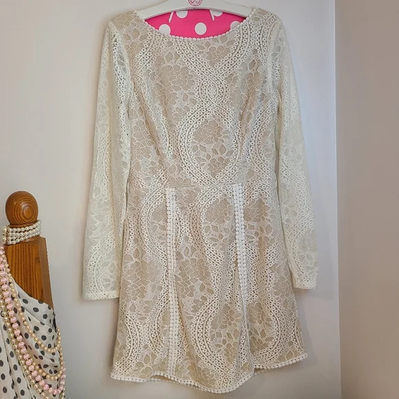 Selfie Leslie Palm Springs Emme Lace Dress Size Lg - Picture 7 of 8